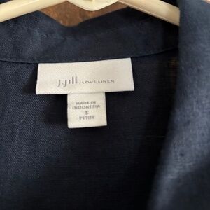 J Jill love linen midi dark blue